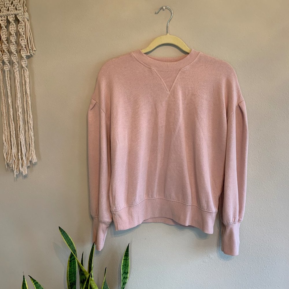 Puff Sleeve Crewneck Sweatshirt